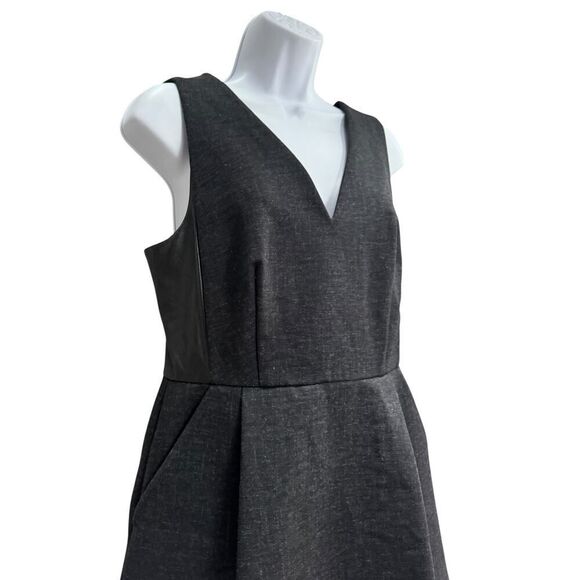 Madewell Leather Inset Ponte Career Dress - Size 6 - New - Picture 2 of 6